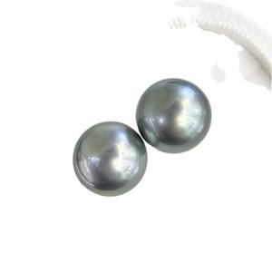 Pendientes de Botón Redondos Finos de 10-11 mm, Plata de Ley S925 y Chapados en Oro con Perla Negra Natural, Caja de Regalo Incluida, Venta al por Mayor del Fabricante - Product Image 4