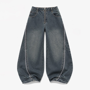 Jeans pour hommes en gros, jeans vintage, jeans en coton pour les marques de streetwear américaines, fournisseur en gros OEM, étiquette privée - Product Image 4