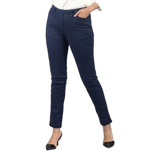 Pantalon crayon décontracté pour femme en tissu Oxford Spandex/Polyester, été, écologique, respirant, infroissable, séchage rapide, teint en pièce, taille S - Product Image 1