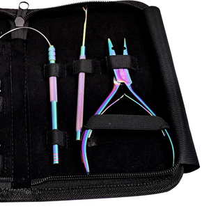 Kit de Herramientas Profesional para Extensiones de Cabello con Diseño Personalizado y Logotipo Personalizado, Color Negro, Juego de Aplicación de Micro Anillos - Product Image 6