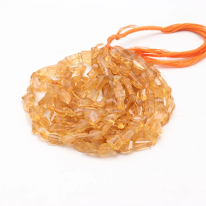 AAA + perles en forme de pépites à facettes en citrine naturelle 7-10mm perles de pierre à dégringoler pour la fabrication de bijoux - Product Image 5