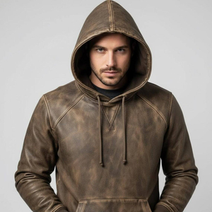 Custom Men's 100% Polyester Oversized Windproof Hooded <b>Jacket</b> Casual Fashion Hoodie Streetwear OEM Factory Direct Wholesale - Product Image 5
