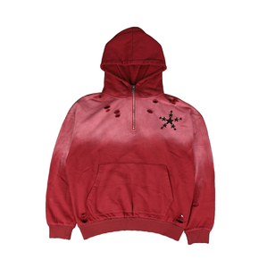 Sweat à capuche zippé 100 % coton pour homme, style décontracté oversize, épaules tombantes, streetwear vintage en molleton - Product Image 3