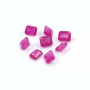 Rubis naturels de Bangkok, octogones calibrés 3x4mm, pierres précieuses de rubis naturelles facettées pour la fabrication de bijoux, prêtes à l'emploi - Product Image 1