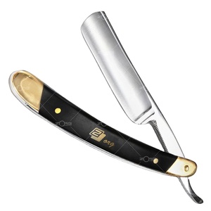 Afeitadora afilada de estilo antiguo, maquinilla de afeitar con mango único de acero damasco, fabricada por Zorg internacional - Product Image 1