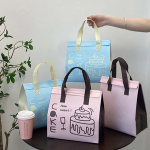 <b>Custom</b> Logo Non Woven Large Capacity <b>Insulated</b> Cooler Bags Colours <b>Insulated</b> Lunch Food <b>Box</b> for Picnic Milk Tea & Food Take Away - Product Image 5