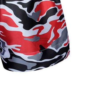 Shorts de boxe camouflage pour hommes, rouge, noir, gris, séchage rapide, coupe ample, vêtements d'arts martiaux, taille adulte, prix de gros, OEM personnalisé - Product Image 2