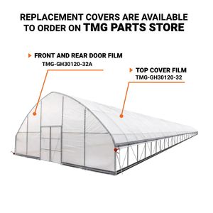 30FT X 120FT Stable Tunnel <b>Greenhouse</b> for Grow Tent 6 Mil Clear EVA <b>Plastic</b> Film Cold Frame Hand Crank Roll Peak Ceiling Roo - Product Image 6