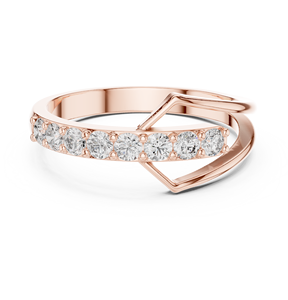 Bague de fiançailles et de mariage classique en or 14Kt 18Kt ou platine, sertie de diamants ronds, monture à griffes, bijou raffiné, cadeau idéal - Product Image 3