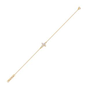 Bracelet en or jaune pour femme, serti de diamants ronds taille brillant, style minimaliste, pour usage quotidien, pavé de diamants - Product Image 2