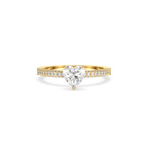 REYES Luxurious 14K Solid Gold HPHT CVD Lab Grown Diamond Wedding Promise Ring For Women Perfect Engagement Gift Jewelry - Product Image 2