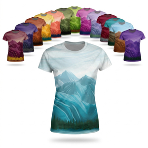 เสื้อยืดโยคะคุณภาพสูง 100% สวมใส่สบาย แห้งเร็ว ระบายอากาศได้ดี เหมาะสำหรับออกกำลังกาย ฟิตเนส เสื้อยืดลำลองแขนสั้นสำหรับออกกำลังกายในยิม - Product Image 1