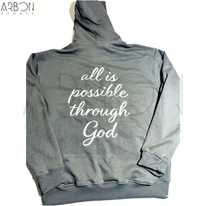 Sweat à capuche zippé en molleton épais de haute qualité, manches longues, nouvelle tendance, personnalisable avec logo, pour vêtements chrétiens et streetwear - Product Image 2