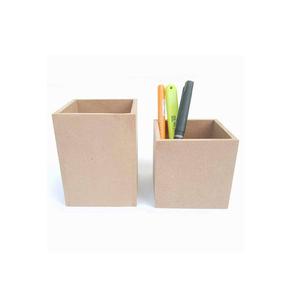 Boîte en bois au design simple, support de bureau, rangement de fournitures de bureau, porte-stylos, organisateur de bureau, porte-stylos, produit fait main - Product Image 1