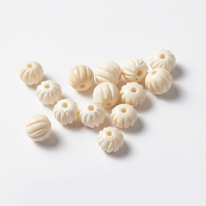 Cuentas Redondas Blancas de Hueso Talladas a Mano al por Mayor, Suministros para la Fabricación de Joyería Étnica Tribal, Proveedor Mayorista para Artesanos Globales - Product Image 1