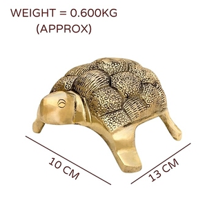 Figurine de tortue en métal faite à la main, sculpture animale décorative pour table, salon, accent de décoration intérieure, centre de table, design traditionnel - Product Image 2