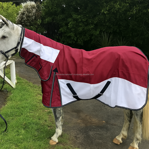 Couverture d'équitation de haute qualité pour chevaux, 1200D Ripstop, imperméable, pour l'extérieur, toutes saisons, modèle crossover combo avec doublure en coton - Product Image 1