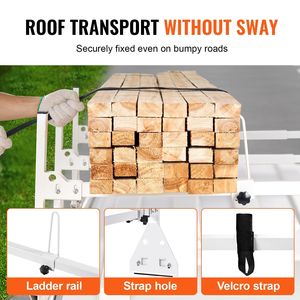 Portapacchi Regolabile da 59 Pollici, Capacità 800 Libbre, in Acciaio, con 3 Barre Trasversali, Adatto per Auto e Furgoni - Product Image 5