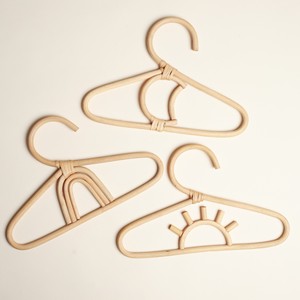 Beautiful rattan hanger baby toddler bag clothes <b>display</b> best selling natural cane hangers - Product Image 6