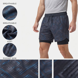 Shorts de sport 2 en 1 pour homme, design athlétique moderne, apparence élégante, adaptés à la musculation, à la tenue décontractée et au jogging. - Product Image 6