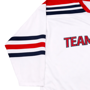 Jersey de Hockey Premium |   Nombre del equipo personalizado más número - Tela de alto rendimiento que absorbe la humedad - Ropa deportiva personalizada para ligas - Product Image 4