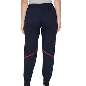 Pantalones Deportivos Casuales Transpirables de Cintura Alta Elástica y Pierna Ancha con Panel Blanco para Gimnasio, Yoga, Mujer - Product Image 4