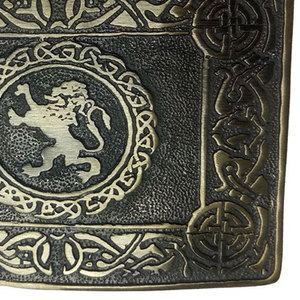 Boucle de ceinture écossaise motif Lion Rampant, finition antique de haute qualité, accessoires pour tenue Highland - Product Image 4