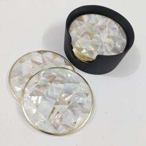 Posavasos con Diseño de Montaña Rusa, Hechos a Mano, Ecológicos, Personalizados, Clásicos, de Madreperla - Product Image 1