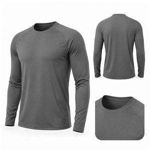Diseña Tu Propio Rashguard Personalizado con Cuello Redondo y Logotipo Personalizado para MMA, BJJ, Surf, Manga Larga para Hombre - Product Image 3