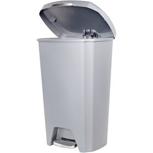 Paquete de 2 Botes de Basura de Plástico de 12.1 Galones con Tapa de Cierre Suave, Color Gris - Bote de Basura Automático con Pedal para Cocina, Oficina y Uso en el Metro - Product Image 4