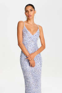 Robe de soirée moulante et confortable pour femme, brodée de sequins, idéale pour les soirées et les clubs, taille naturelle, écologique - Product Image 2