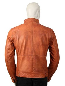 New Arrival Men's Ostrich Leather Bomber Jacket High Quality Canvas Eco-friendly Windproof Embossed Design <b>Maximize</b> Wear - Product Image 6