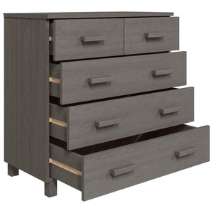 Credenza HAMAR grigio chiaro in legno massello pino 31.1 "x 15.7" x 31.5" - Product Image 5