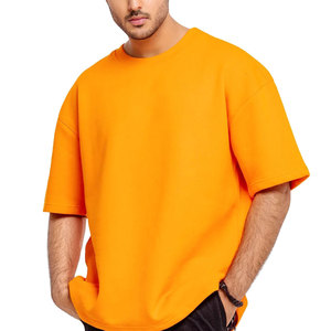 T-shirts pour hommes de haute qualité, coupe ample, épaules tombantes, col contrastant, en coton épais, respirant, style streetwear décontracté et urbain - Product Image 3