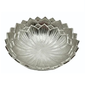 Bol à fruits en aluminium finition bleue, grande capacité, écologique, bol décoratif pour table en métal - Product Image 5