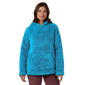Sudadera con Capucha Extra Grande Unisex, de Forro Polar, Color Sólido, con Bolsillos, Estilo Casual para Invierno, Manga Larga, Material de Poliéster Tejido - Product Image 4