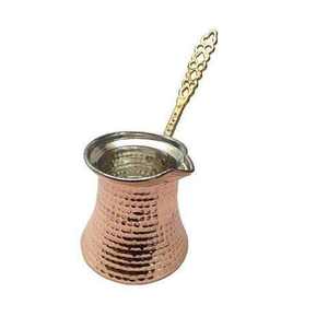 Ensemble de cafetière turque double martelée, colorée cuivre, de style ottoman, tendance, pour thé et café, avec pot à délices turcs - Product Image 6