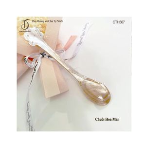 Cuillère simple en nacre de coquillage, couleurs assorties, style vintage, pour café et crème glacée, prix de gros, vente rapide - Product Image 4