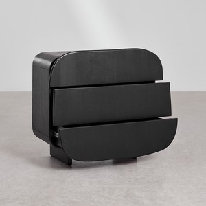 Cómoda de madera de mango con 3 cajones en tono ámbar Vandana - Product Image 4