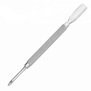 Best Quality Customized Dual-Ended Reusable Stainless Steel Curved Nail Cuticle Pusher Wide Jaw Opening for Finger <b>Toe</b> Manicure - Product Image 4