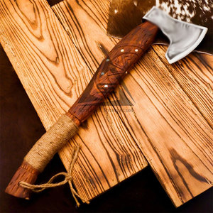 Hache à barbe robuste de haute qualité, couleur unie, avec manche en bois pour la coupe, service OEM, faible MOQ, couleur personnalisée - Product Image 3