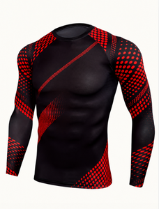 Combinaison de compression intégrale pour homme, unie, séchage rapide, Spandex/Nylon, col ras du cou, coupe sans couture, tenue d'hiver, durable et respirante - Product Image 5