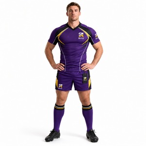 Uniforme de Rugby Elite, Jersey y Pantalones Cortos Transpirables, Ropa Deportiva Cómoda para Prácticas, Ligas y Eventos de Equipo - Product Image 4