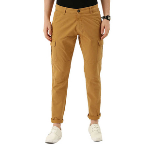 Pantalon cargo pour homme de qualité supérieure, 100% coton, teinture unie, multi-poches, séchage rapide, respirant, écologique, fermeture à cordon, pour l'extérieur - Product Image 2