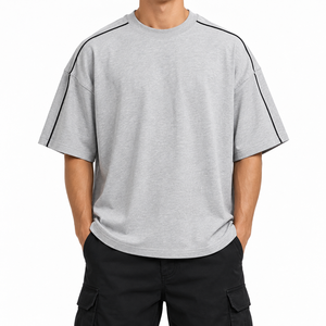 เสื้อผ้าสตรีทแวร์แบบปรับแต่งได้ ระบายอากาศดี เป็นมิตรกับสิ่งแวดล้อม สินค้ามาใหม่ เสื้อยืดผู้ชาย โพลีเอสเตอร์/คอตตอน กันยับ ทรงโอเวอร์ไซส์ แขนสั้น พิมพ์ลาย - Product Image 6
