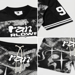 Ensemble Maillot et Short de Football Personnalisé 2026 Imprimé Oversize Unisexe Streetwear Vintage Graphique en Maille - Product Image 5