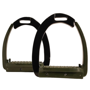 Estribos de Aluminio de Alta Calidad para Caballos, Base Ancha, Agarre de Goma Antideslizante, Diseño Ecuestre Clásico, Empaque Personalizado - Product Image 1