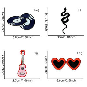 Set de Parches Termoadhesivos Bordados con Iconos Pop Mixtos - Product Image 4