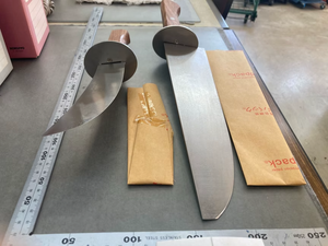 Ensemble de couteaux de chef japonais en acier inoxydable, manche en bois fait main, finition satinée, 12 pouces et plus, pour droitiers, multi-usages - Product Image 2