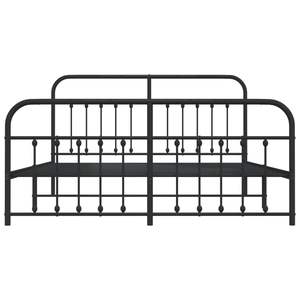 Cadre de lit en acier noir thermolaqué 72 x 83,9 pouces, lits métalliques - Product Image 6